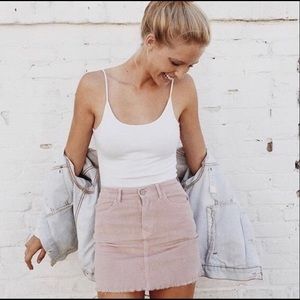 Brandy Melville Corduroy Pink Skirt